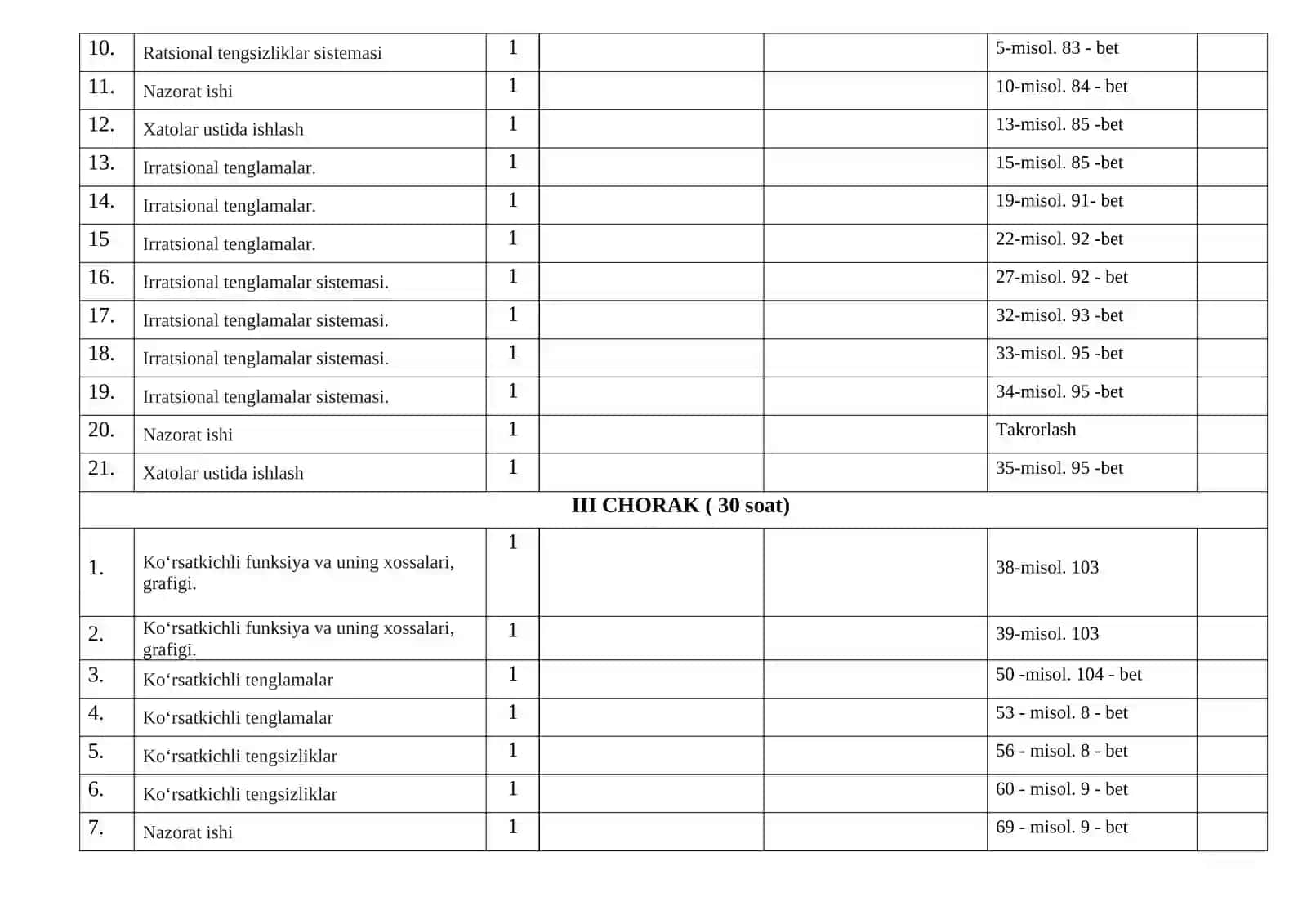 10-SINF ALGEBRA 2026-2027. Ish reja 3