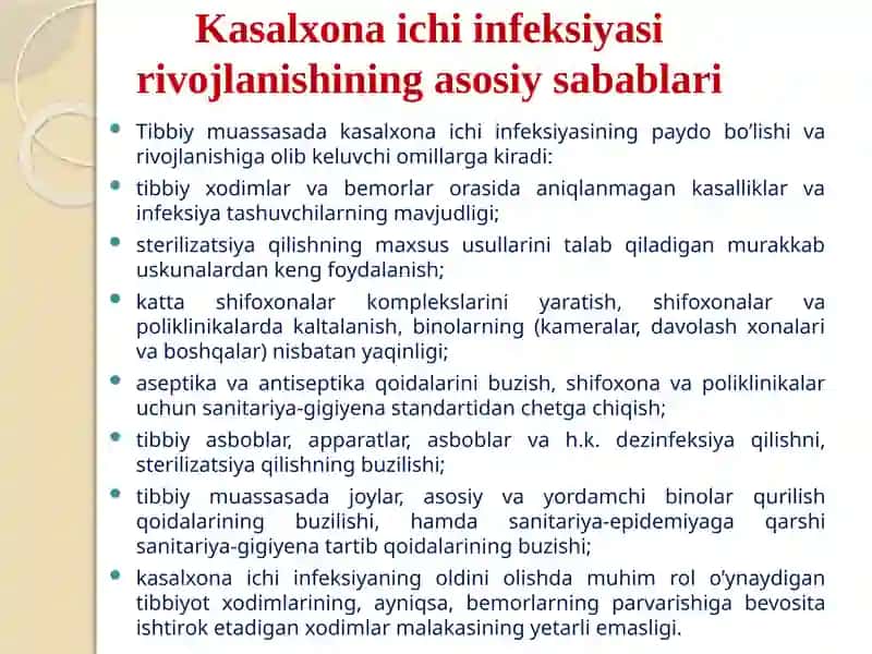 Kasalxona ichi infeksiyasi 3