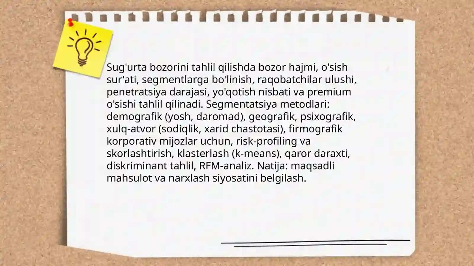 Sug'urta bozorini tahlil qilish va segmentatsiya metodlari 3