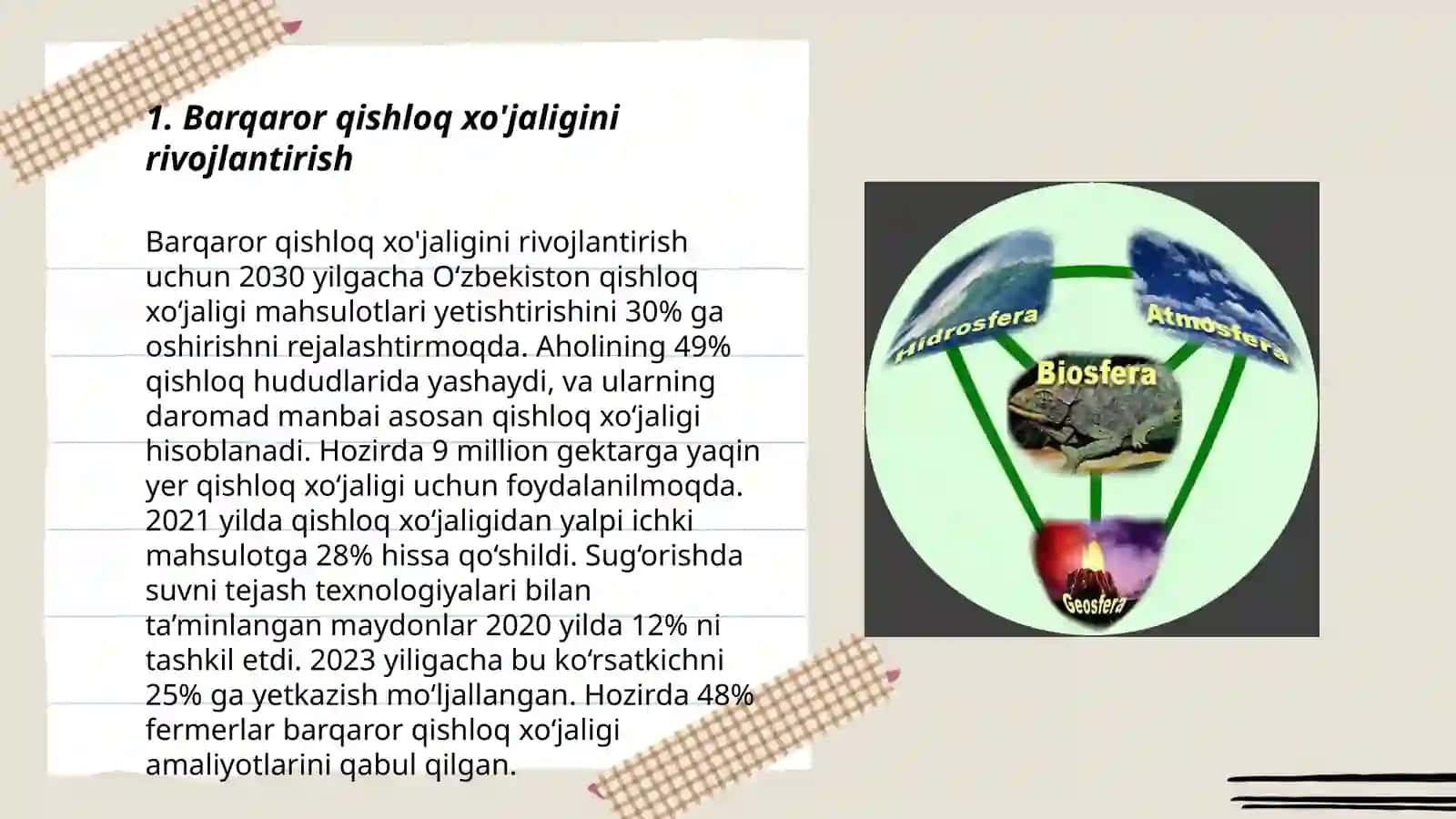 Barqaror qishloq xo'jaligini rivojlantirish 3