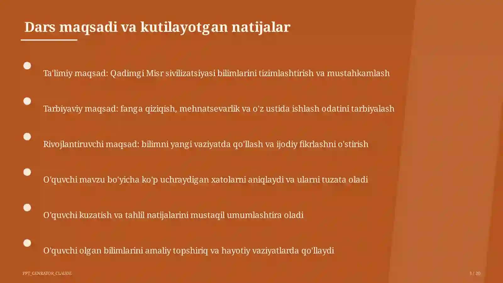 Qadimgi Misr sivilizatsiyasi (6-sinf) 3