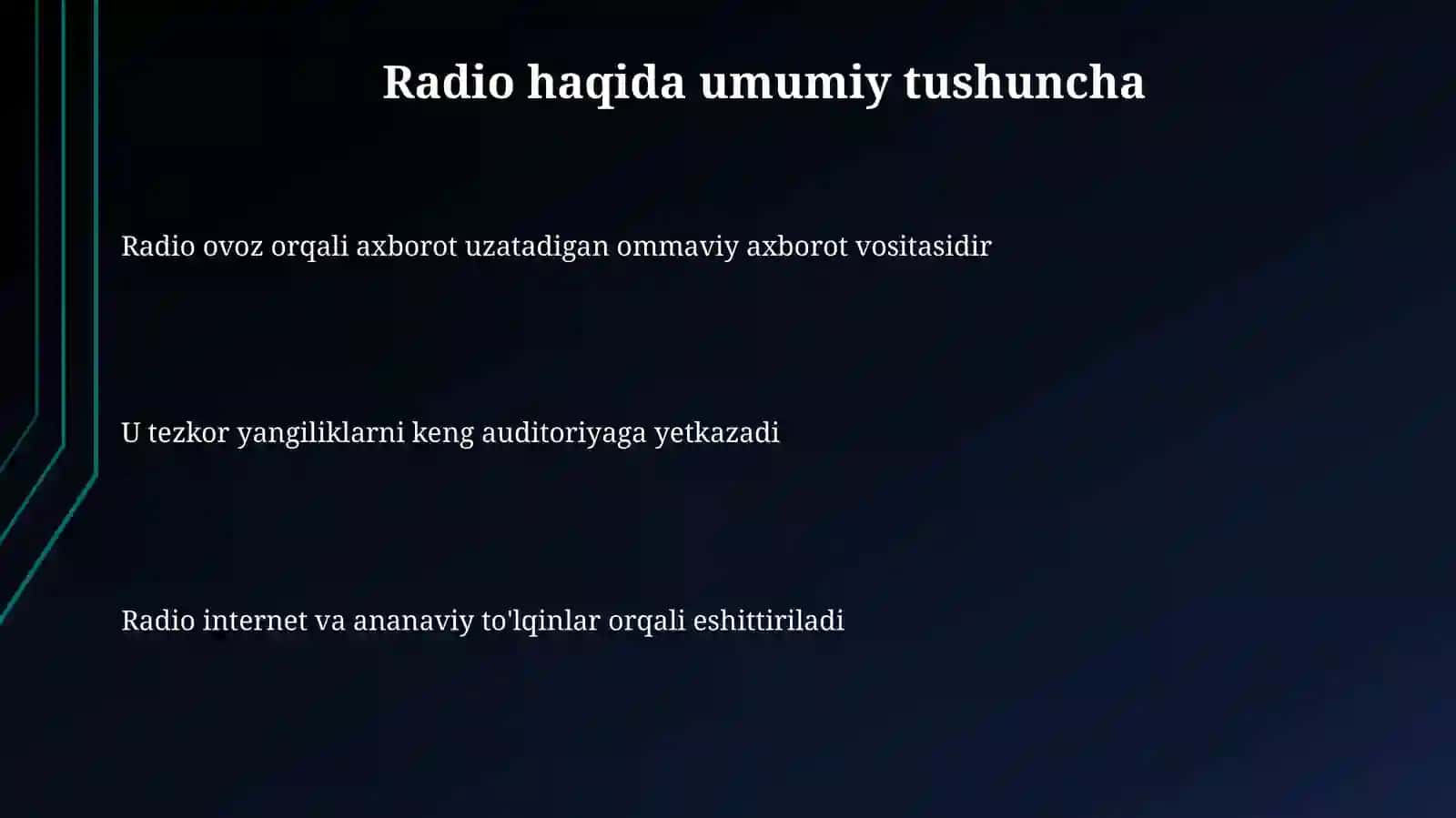 Radio va televideniya tezkor ommaviyaxborotvositalari 3
