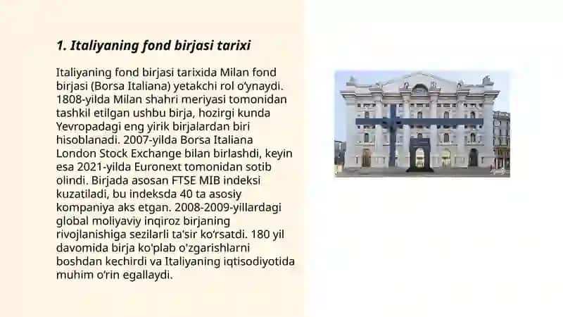 Italiyaning fond birjasi 3