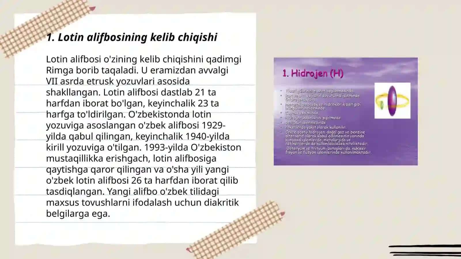 Lotin alifbosi.Unli va undosh haflar tasnifi 3
