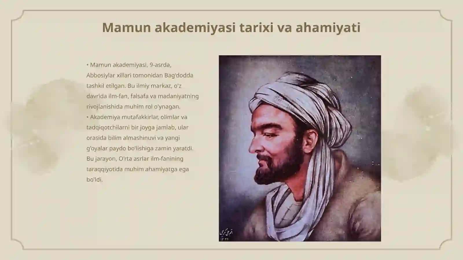 Mamun akademiyasining yuzaga kelishi 3