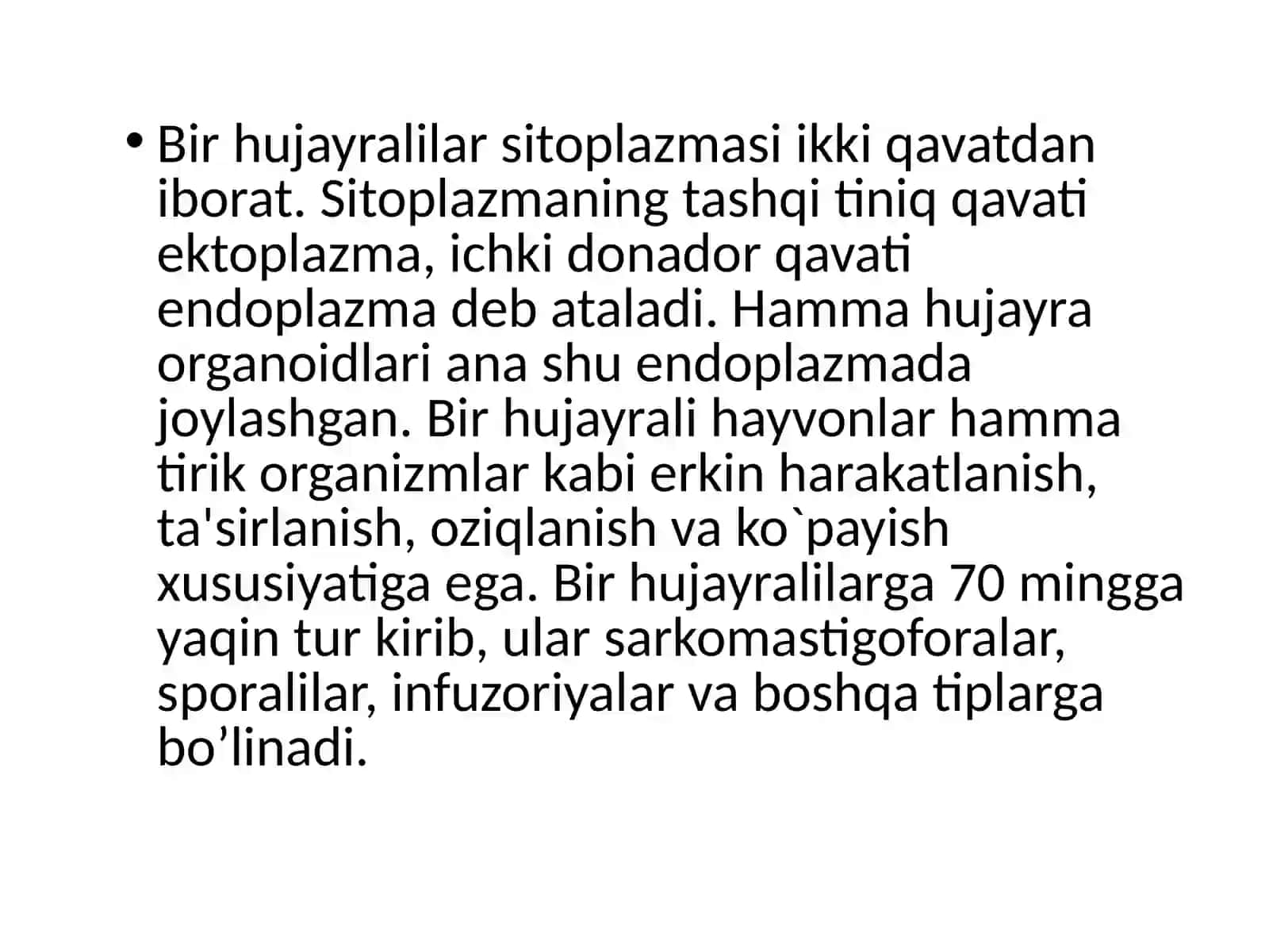 Umurtqasiz hayvonlar bilan umumiy tasnifi 3