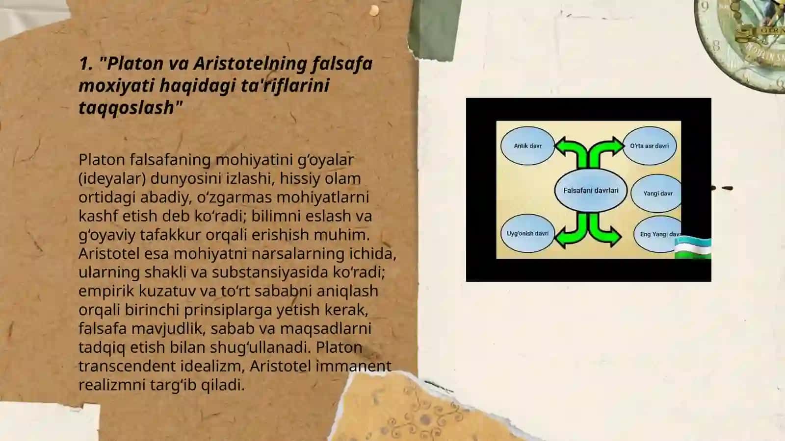 Platon va Aristotelning falsafa moxiyati haqidagi ta'riflarini taqqoslash 3