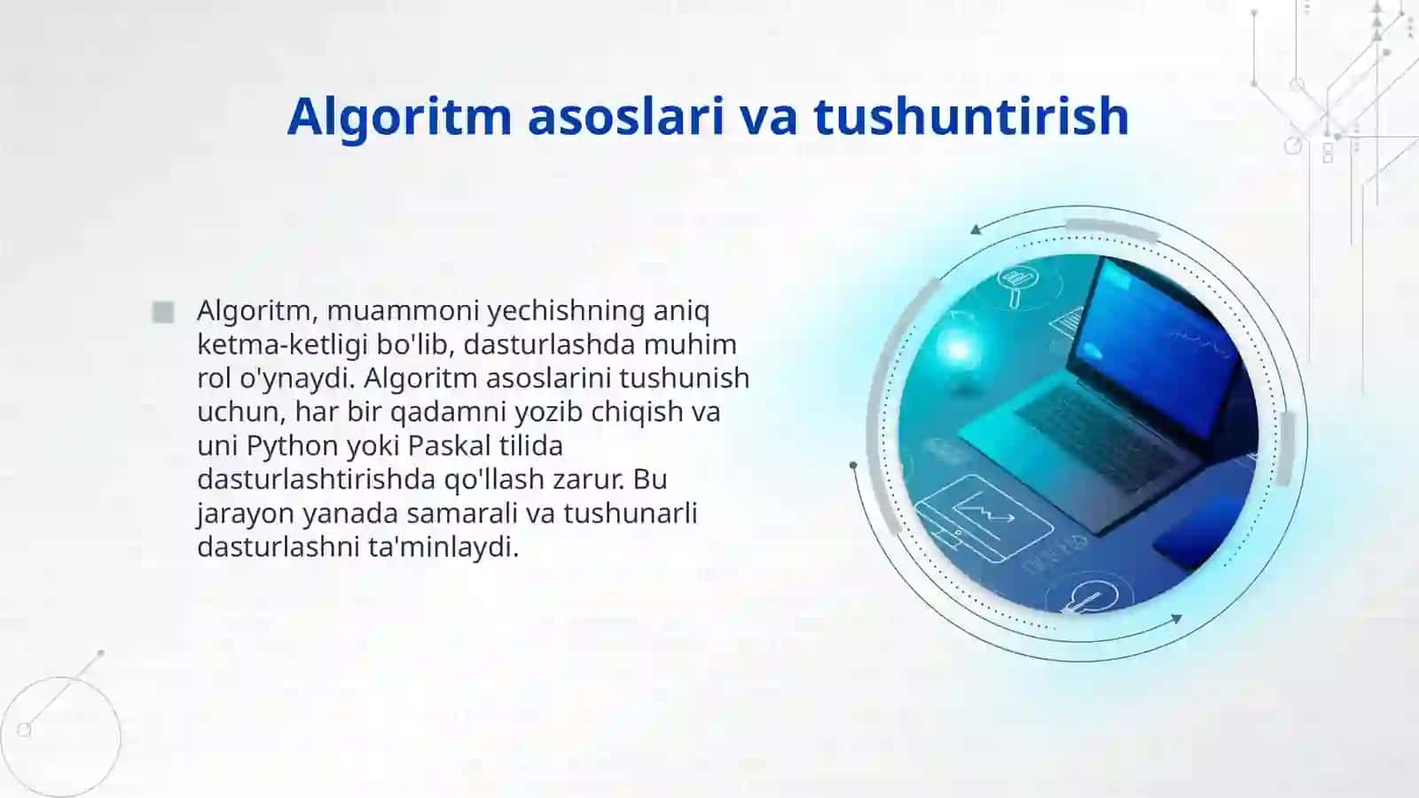 Masalalarning algoritmini tuzish va shu algoritm asosida Visual Basic dasturlash tilida dastur tuzis 3