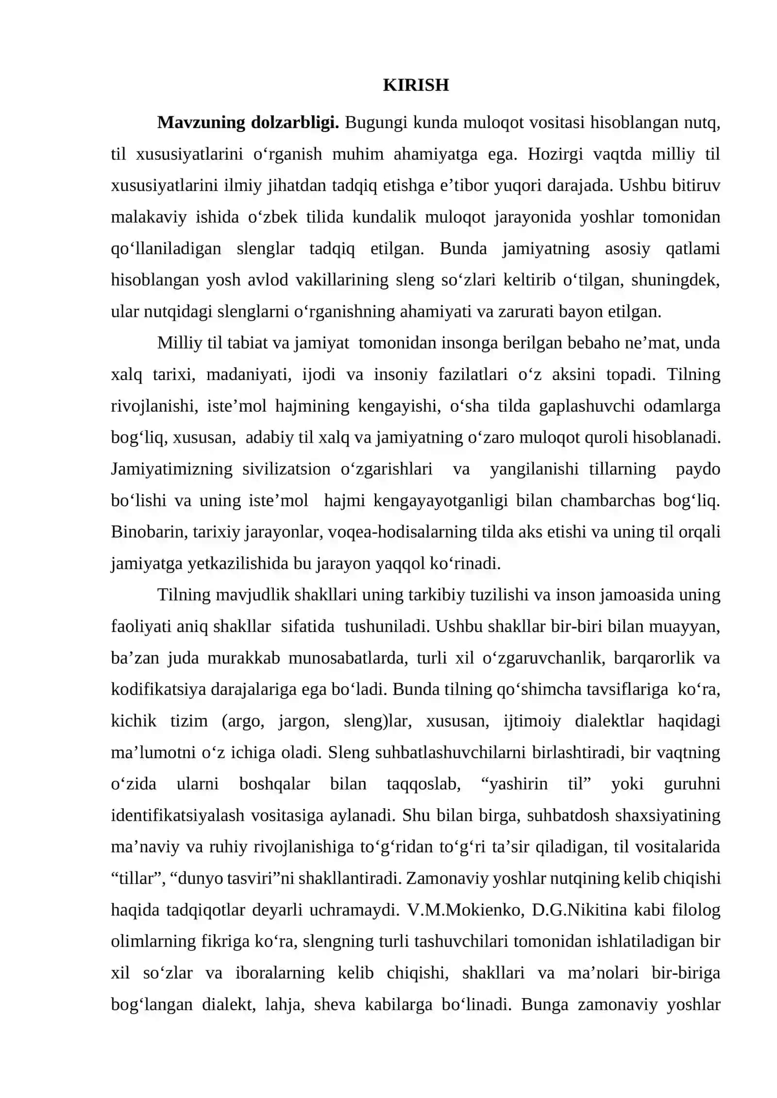 O‘ZBEK TALABA YOSHLARI NUTQIDA SLENGLARNING QO‘LLANISHI VA ULARNING PRAGMATIKASI 3