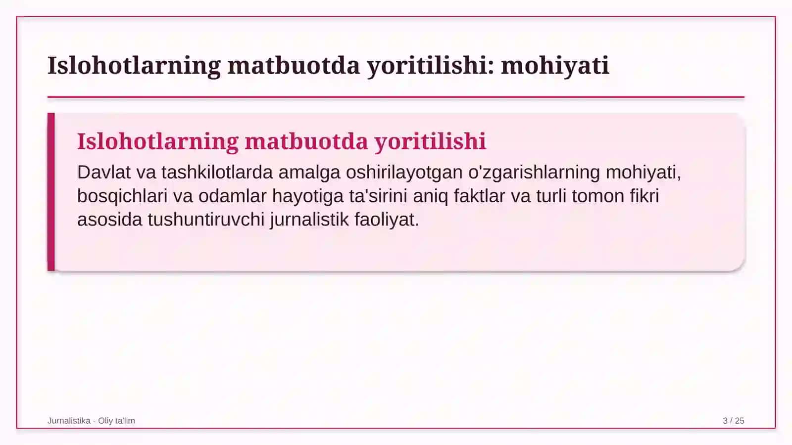 Korrupsiyaga qarshi kurashish organlarida islohotlarning matbuotda yoritilishi 3