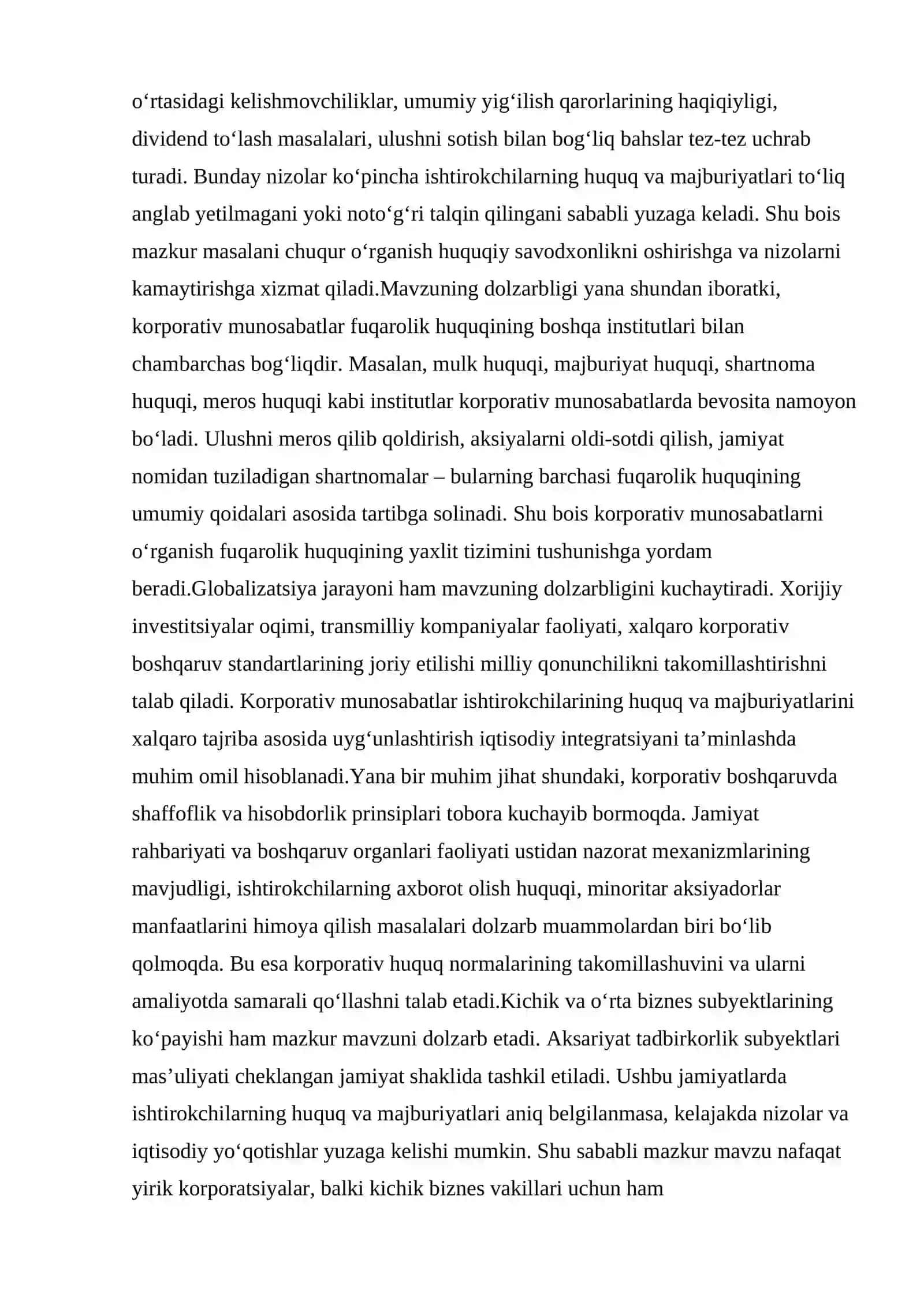 Korporativ munosabat ishtirokchilarining huquq va majburiyatlari 3