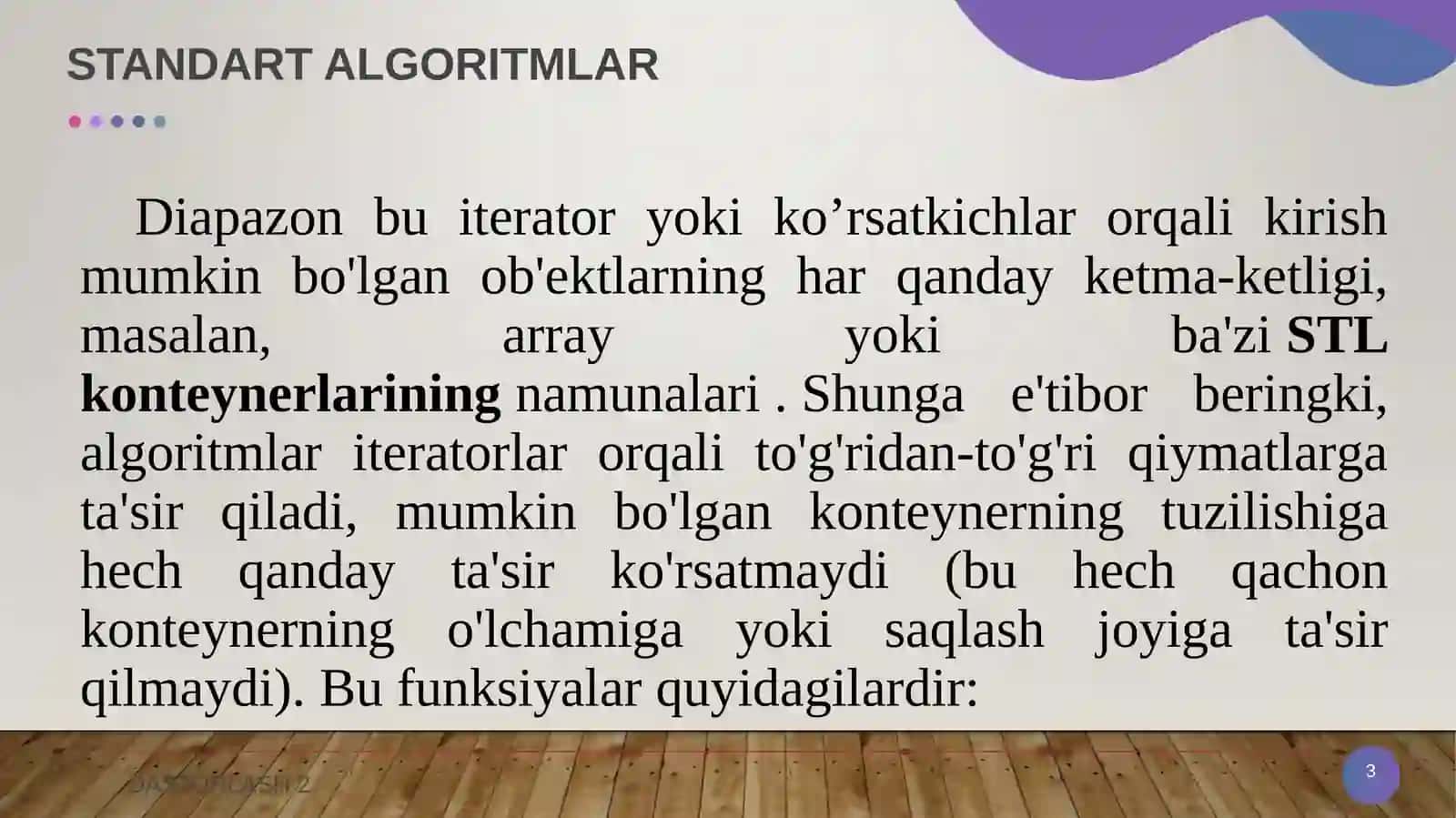 STANDART ALGORITMLAR 3