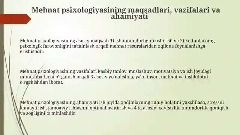Mehnat psixologiyasi 3