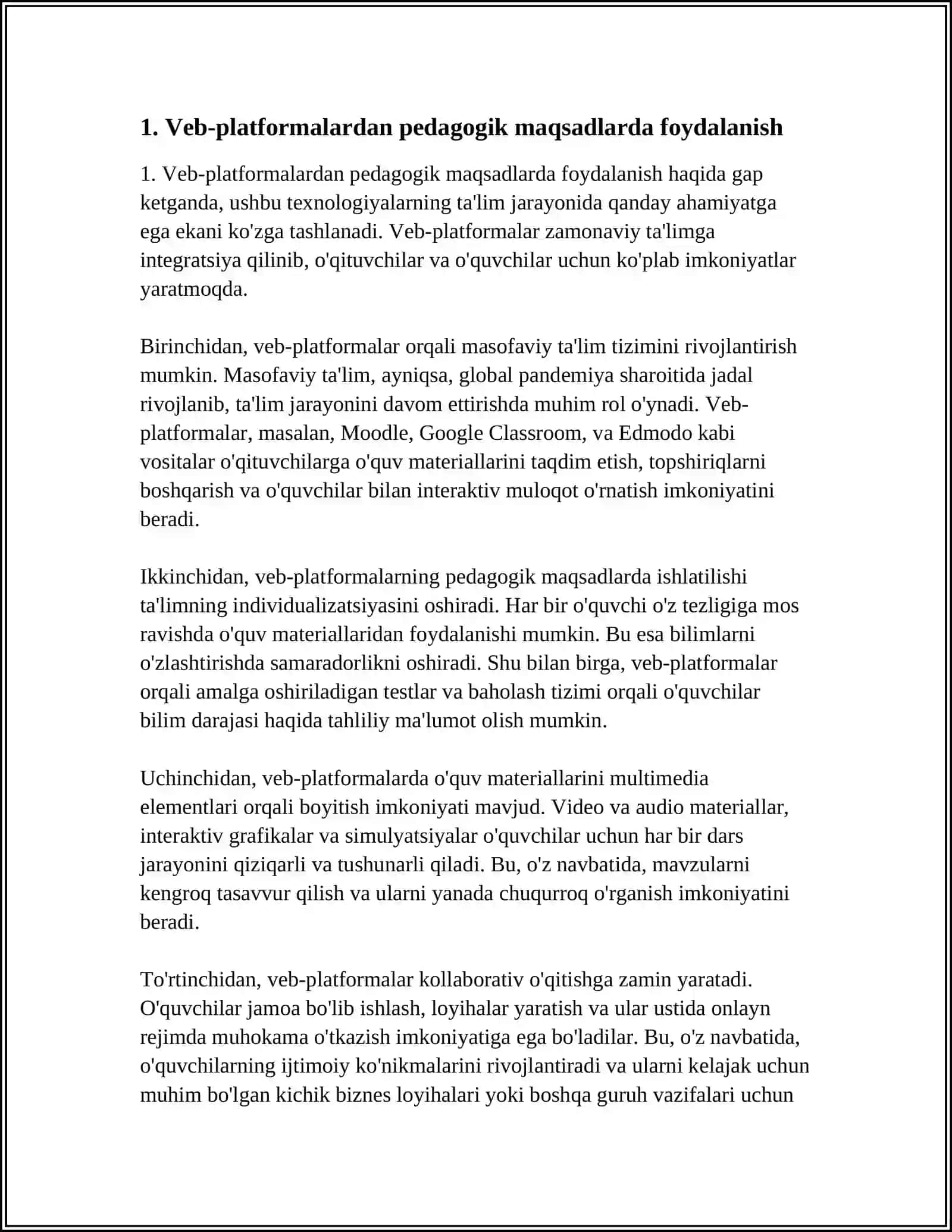WEB TEXNOLOGIYALARINI PEDAGOGIKADA QOʻLLASH 3