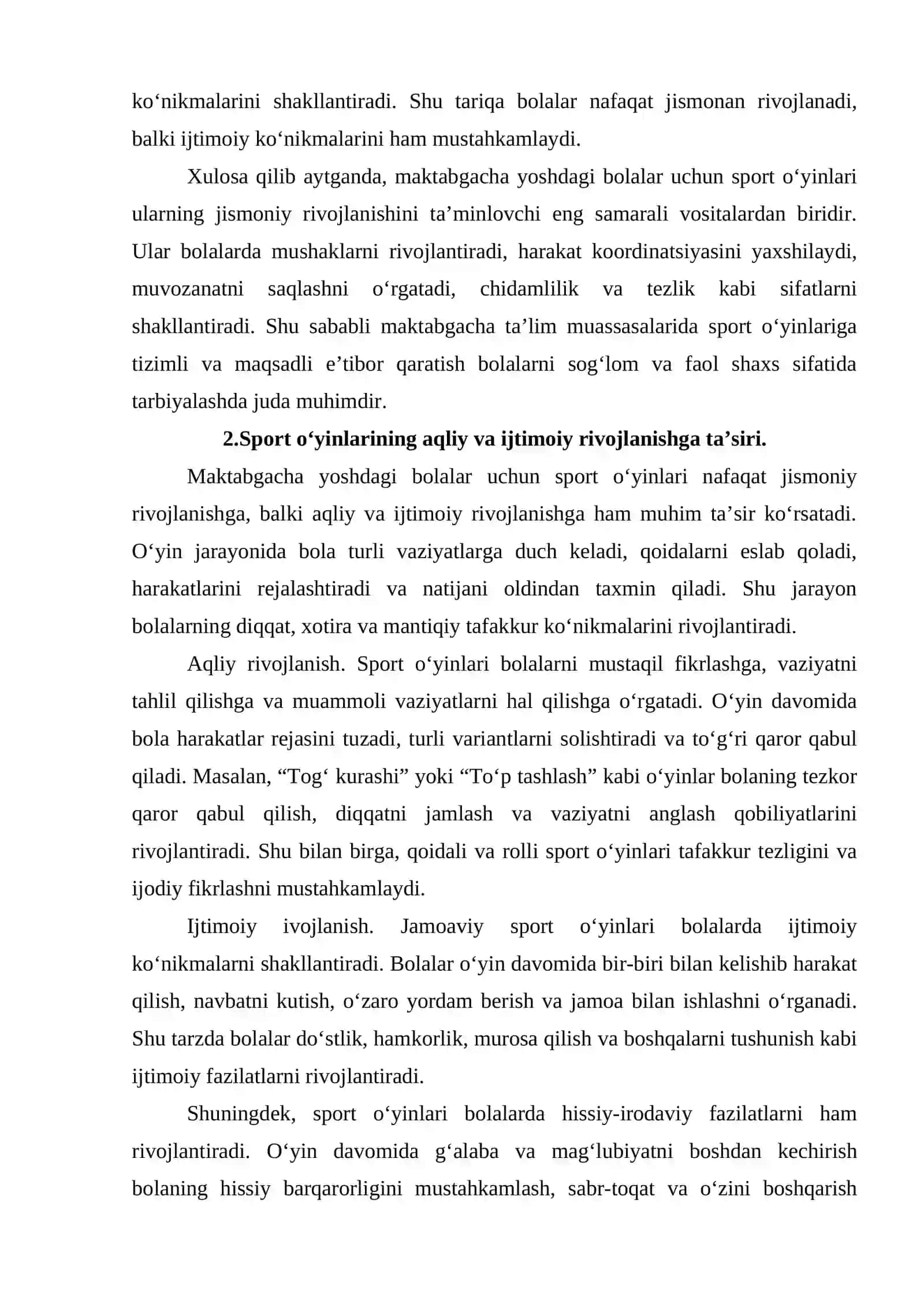 Maktabgacha yoshdagi bolalar uchun sport o‘yinlari 3