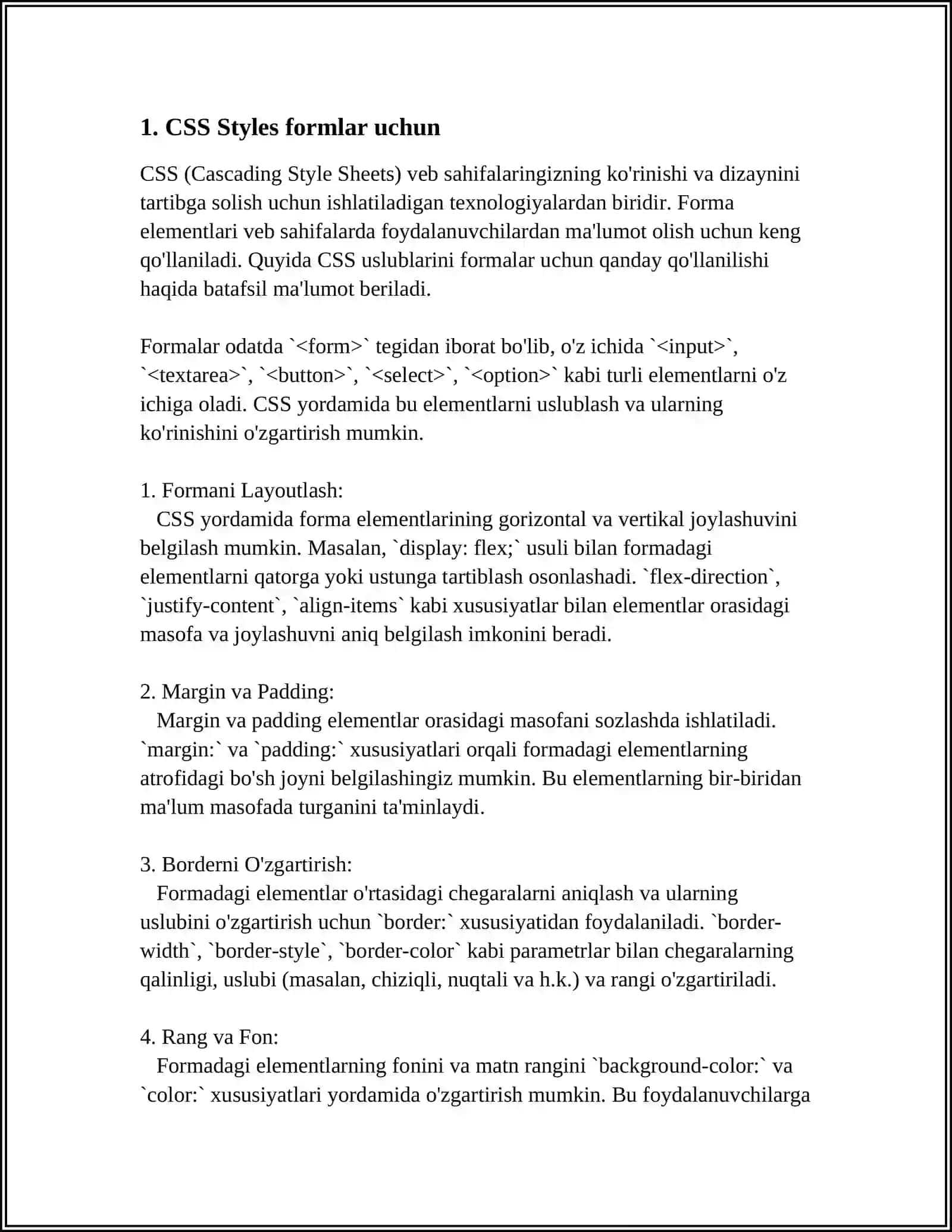 CSS FORMS 3