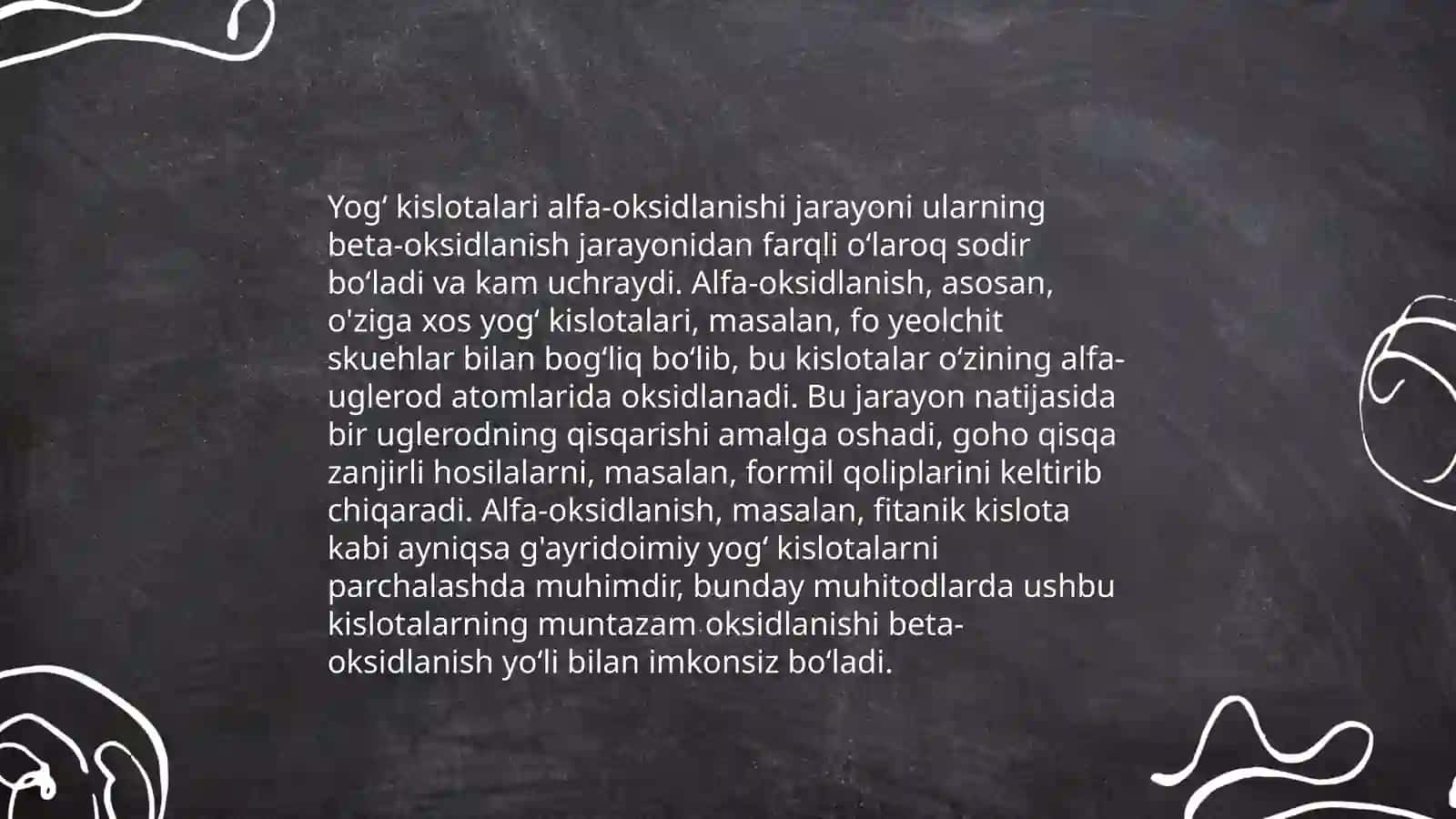 Yogʻ kislotalari alfa-oksidlanishi, ahamiyati, buzilishlari 3