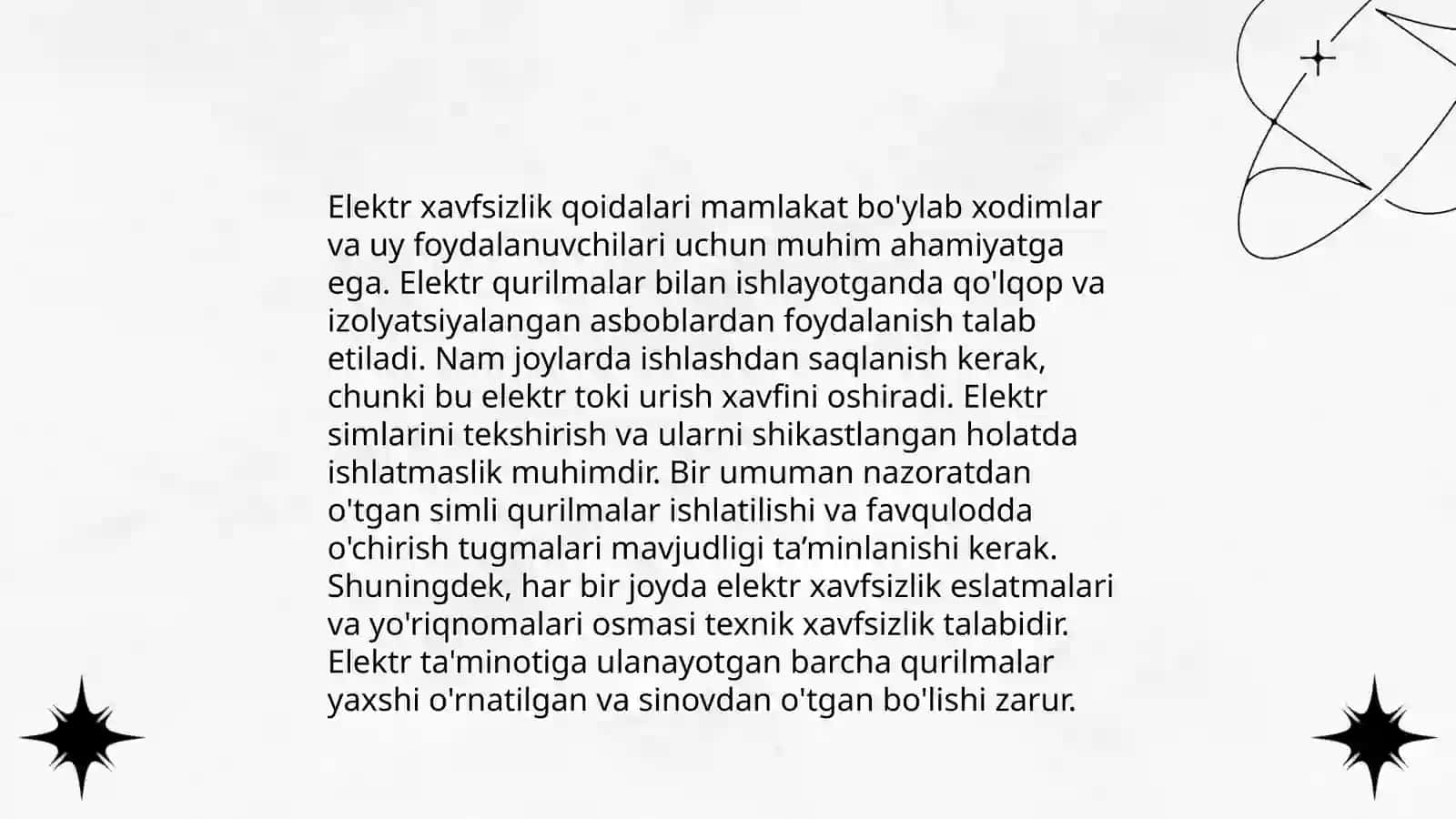Ishlab chiqarish korxonalarida elektr xavfsizlik asoslari. Elektr tokidan muhofazalanish usullari 3