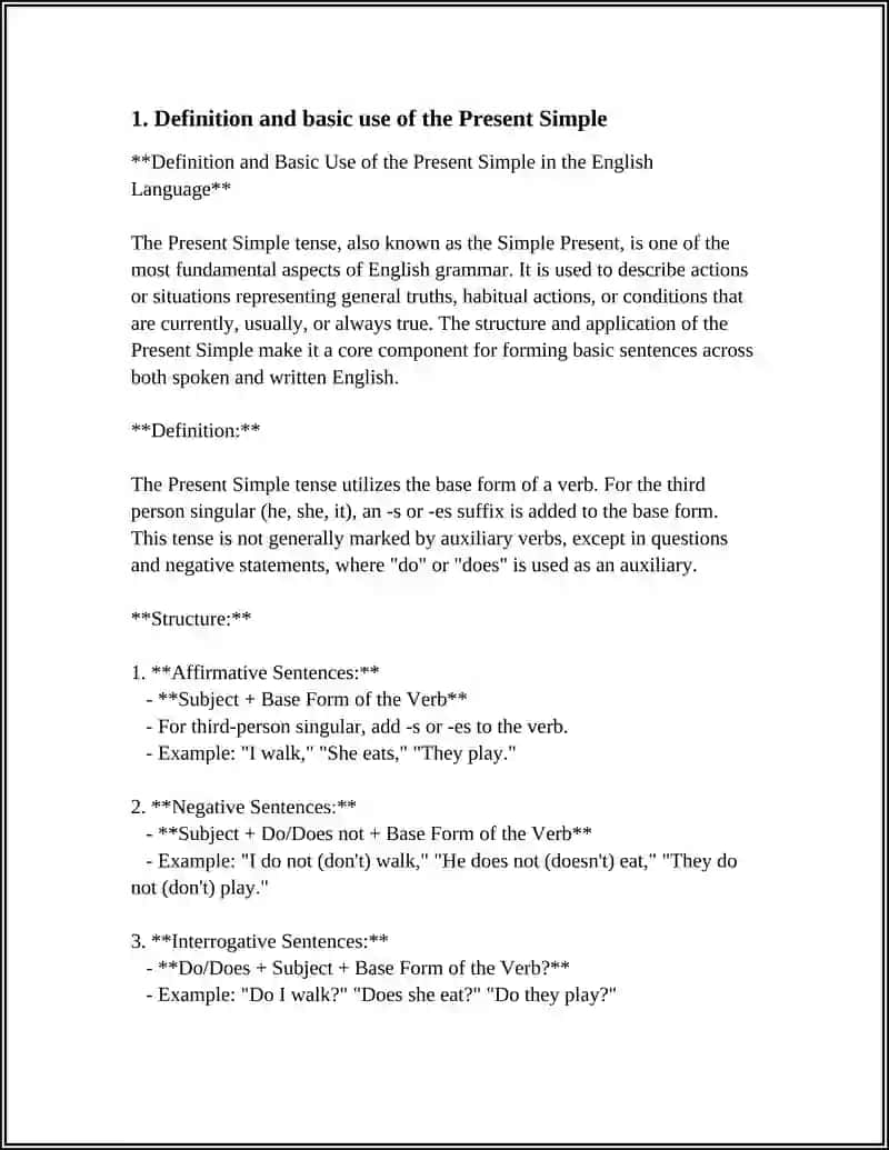 Theme: PRESENT SIMPLE 3