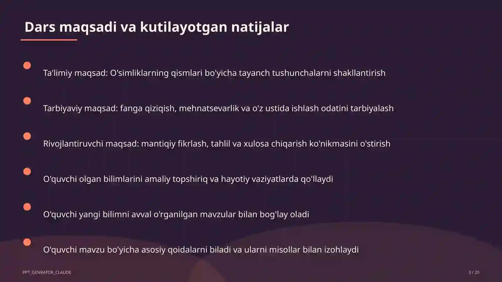 O'simliklarning qismlari (2-sinf) 3