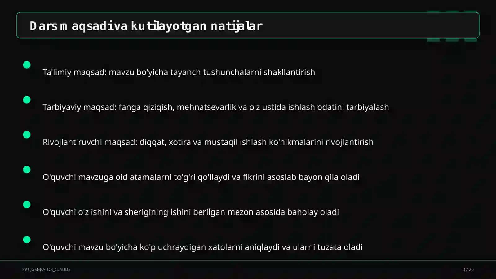 Qurilish chizmalari: bino plani (9-sinf) 3