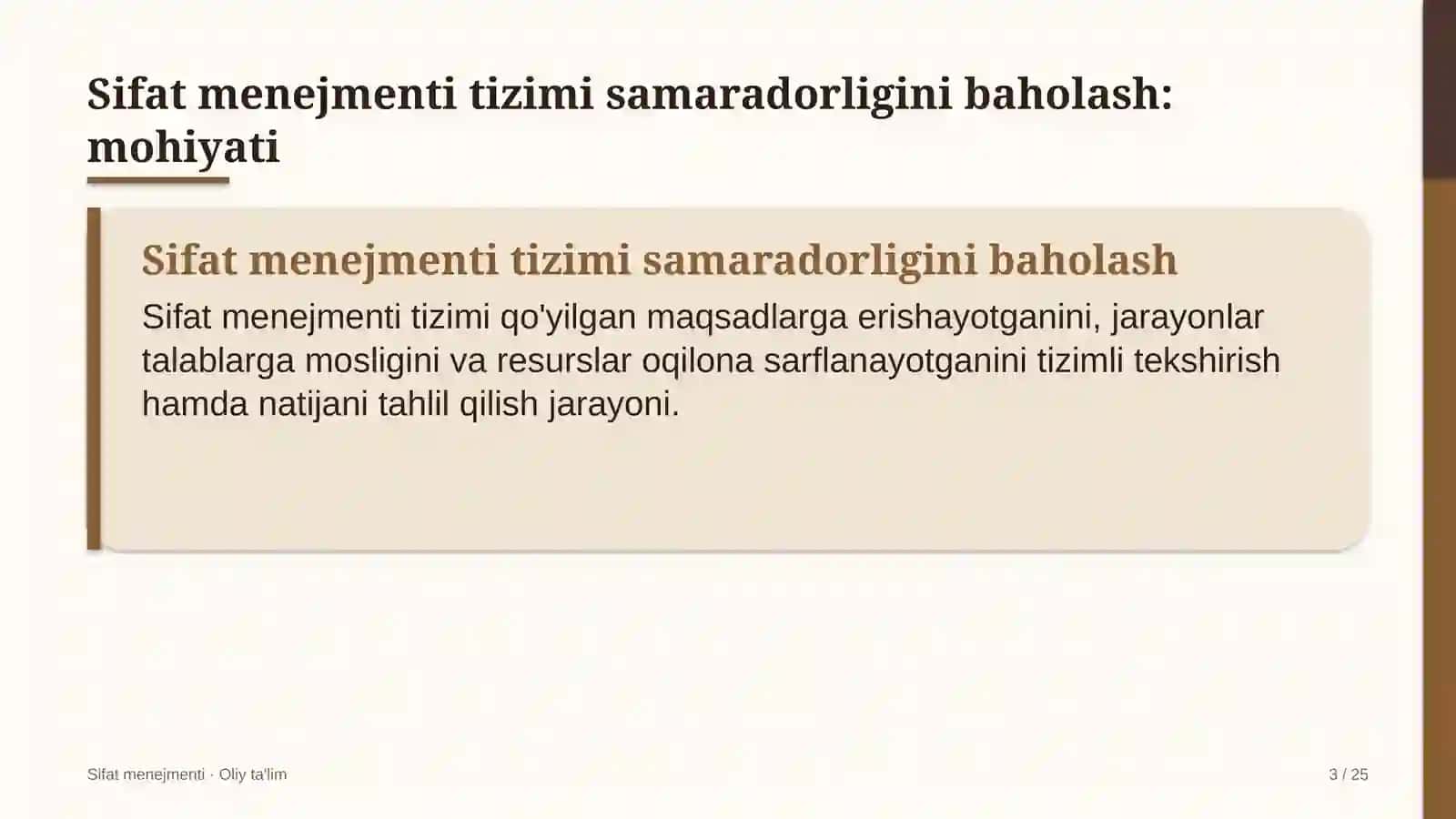 Bolalar sog'lomlashtirish oromgohlarida sifat menejmenti tizimi samaradorligini baholash 3