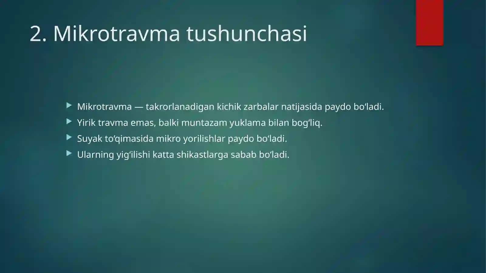 Mikrotravmalar va Suyak Shikastlanishi 3