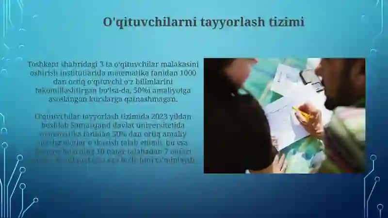 Matematika darslarining shakllari va oʻqituvchini tayyorlanish sistemasi 3