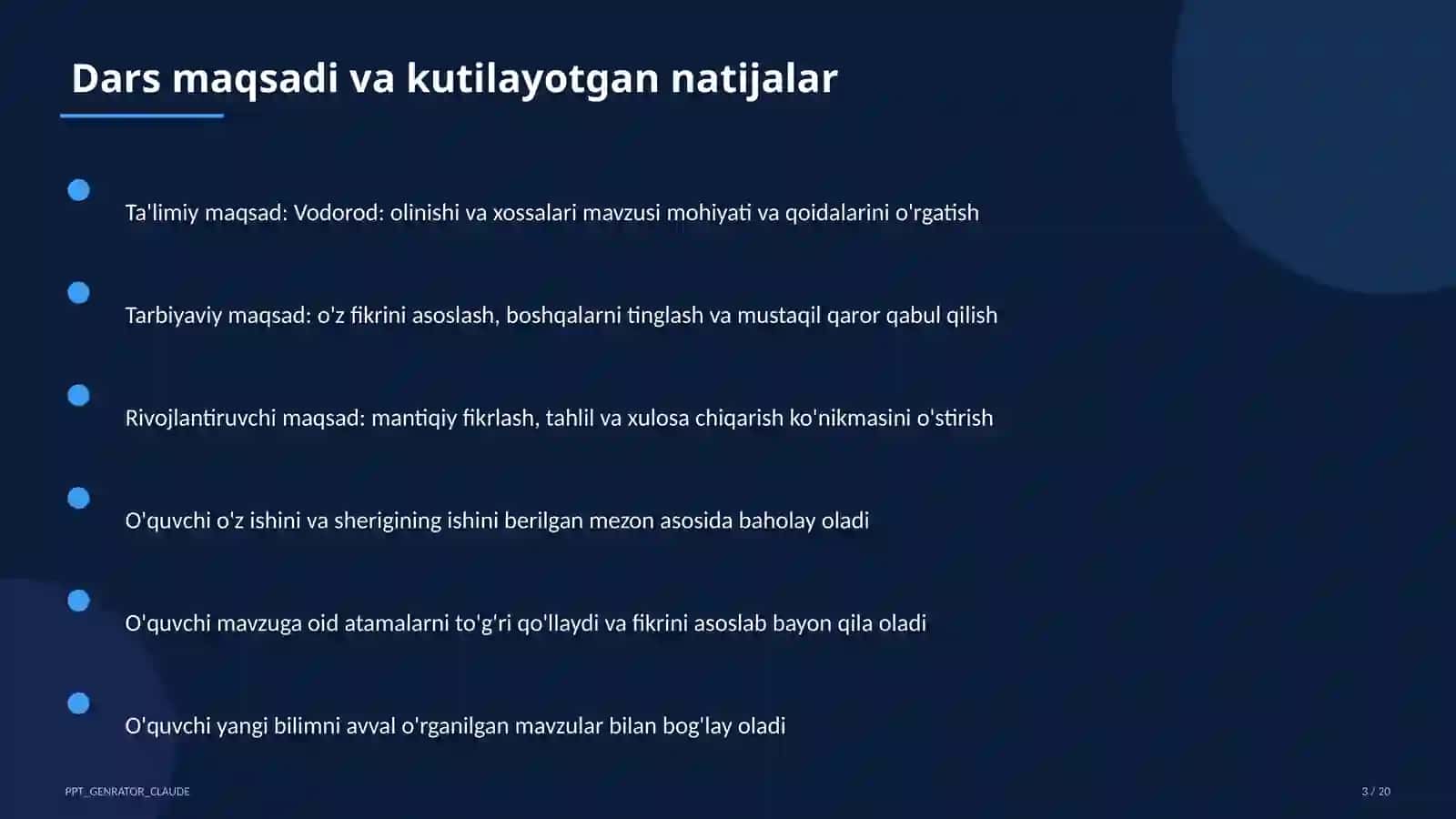 Vodorod: olinishi va xossalari (7-sinf) 3