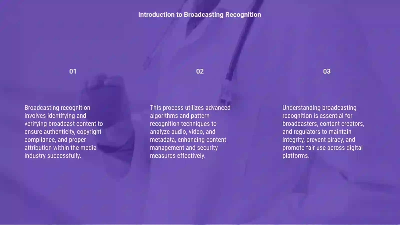 Broadcasting Recognition 3