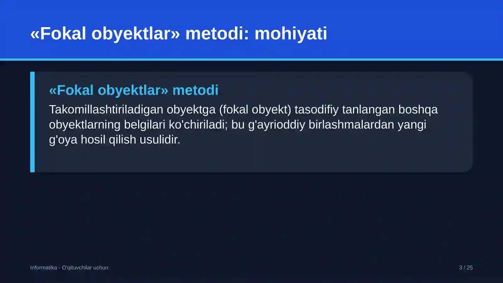 informatika darslarida fokal obyektlar metodidan foydalanish 1003 3