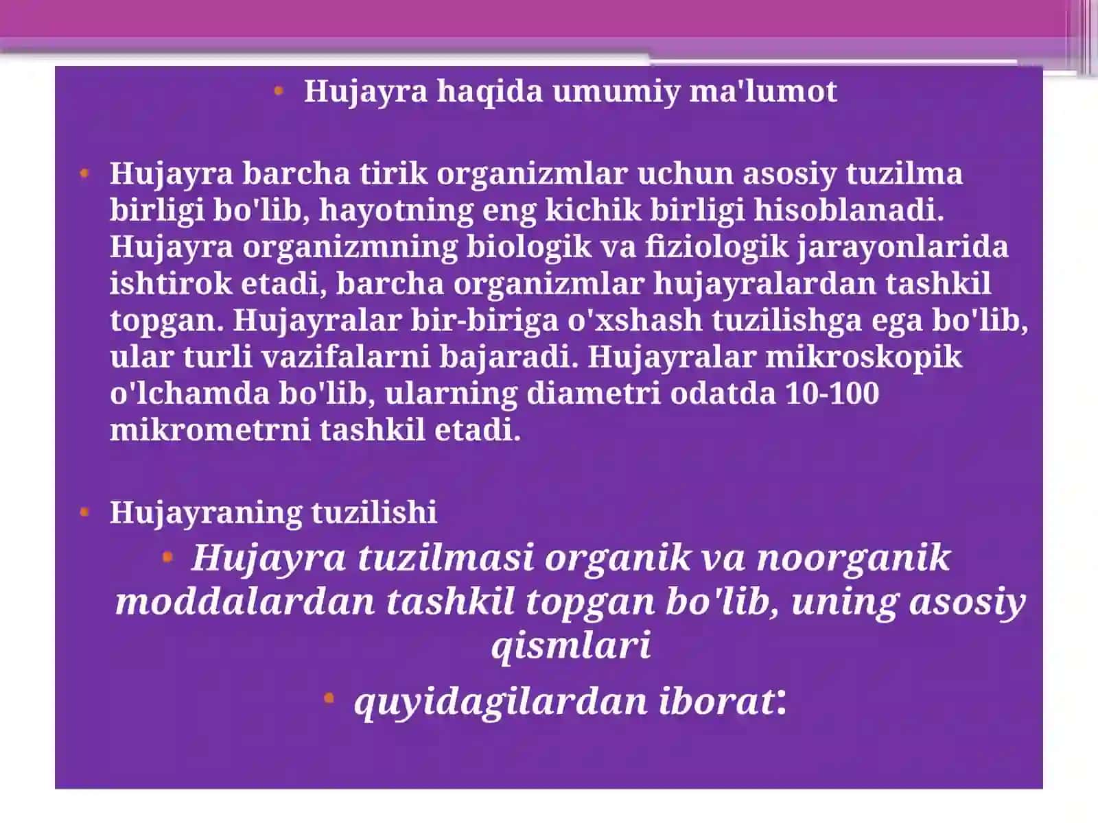 Hujayra organellalari va Hujayra yadrosi 3