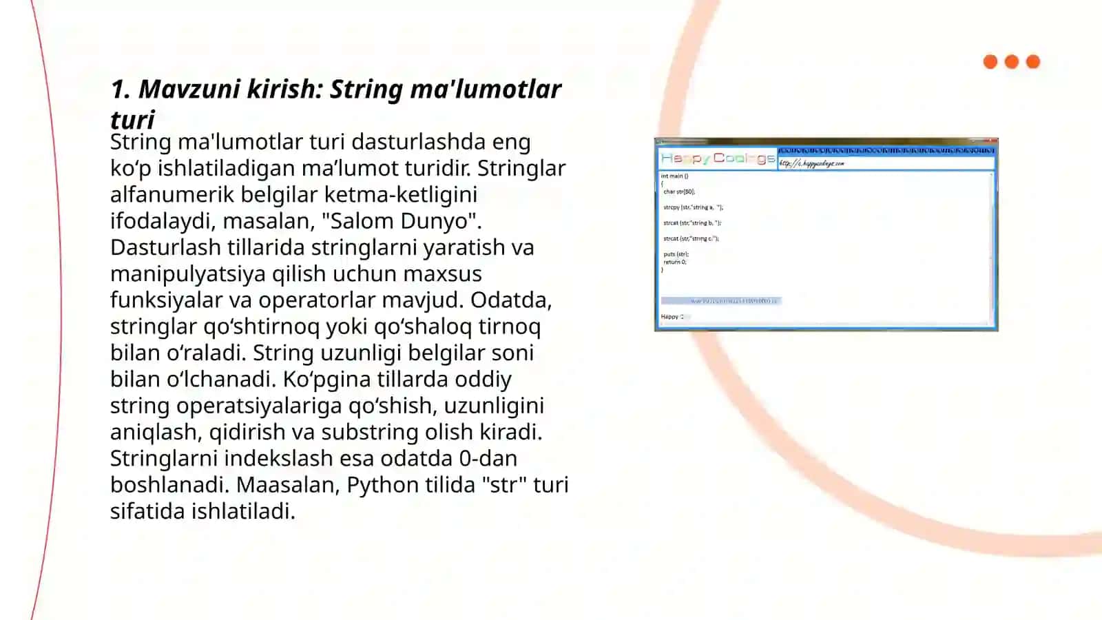 String handling functions 3