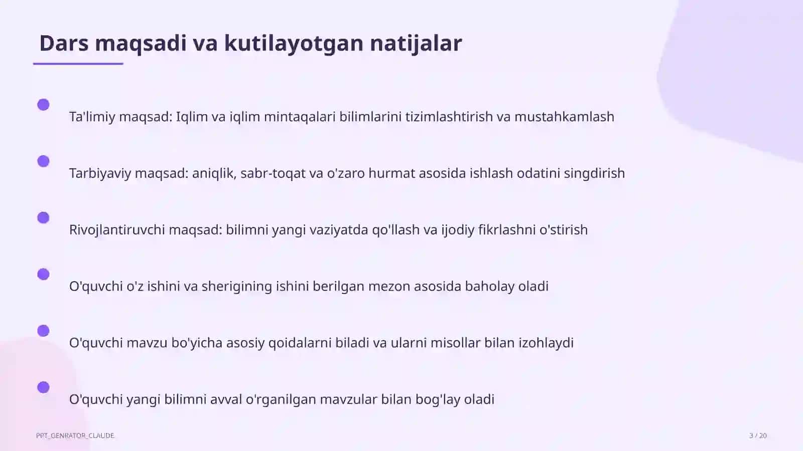 Iqlim va iqlim mintaqalari (6-sinf) 3