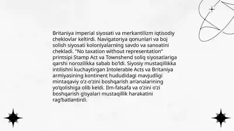 AQSH tashkil topishi va Mustaqillik Deklaratsiyasi 3