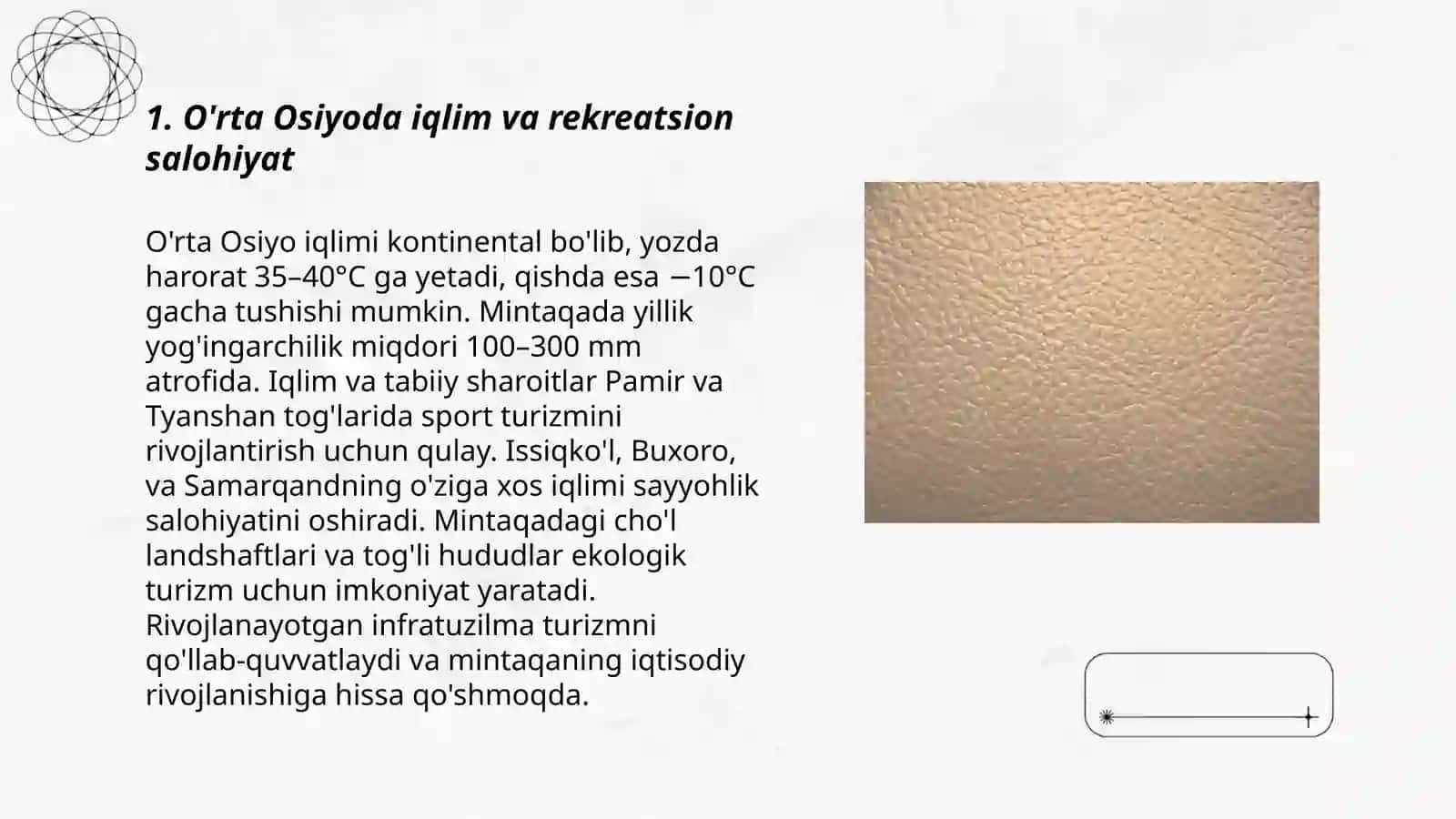 O'rta Osiyoda iqlim va rekreatsion salohiyat 3