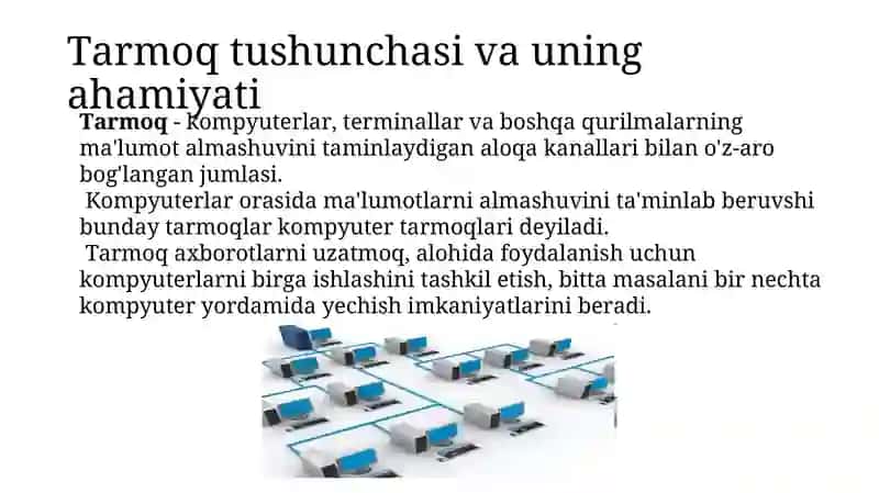 Kompyuter tarmoqlari va tarmoq texnologiyalari 3