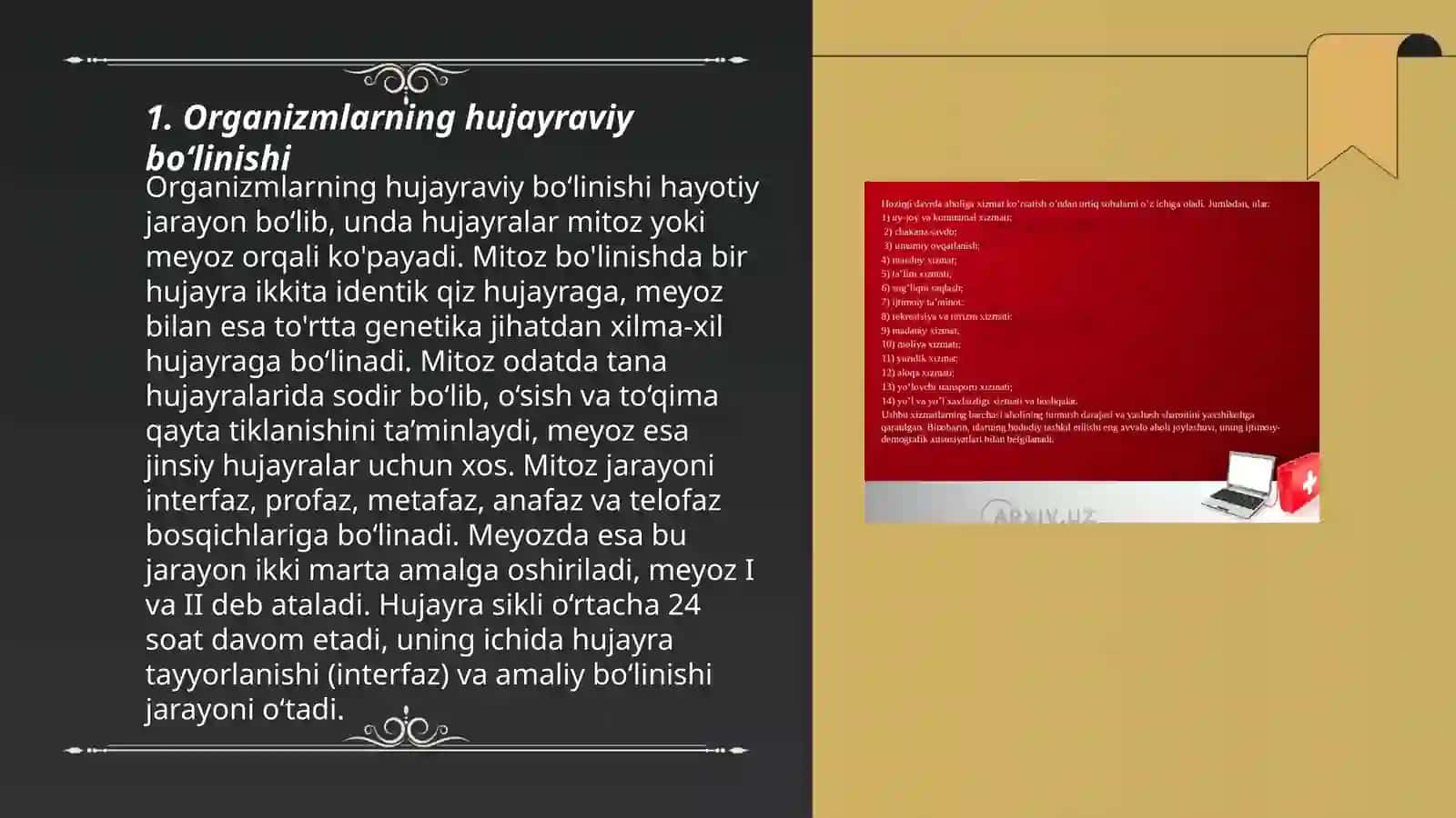 Organizmlarni koʻpayishi va rivojlanishi 3