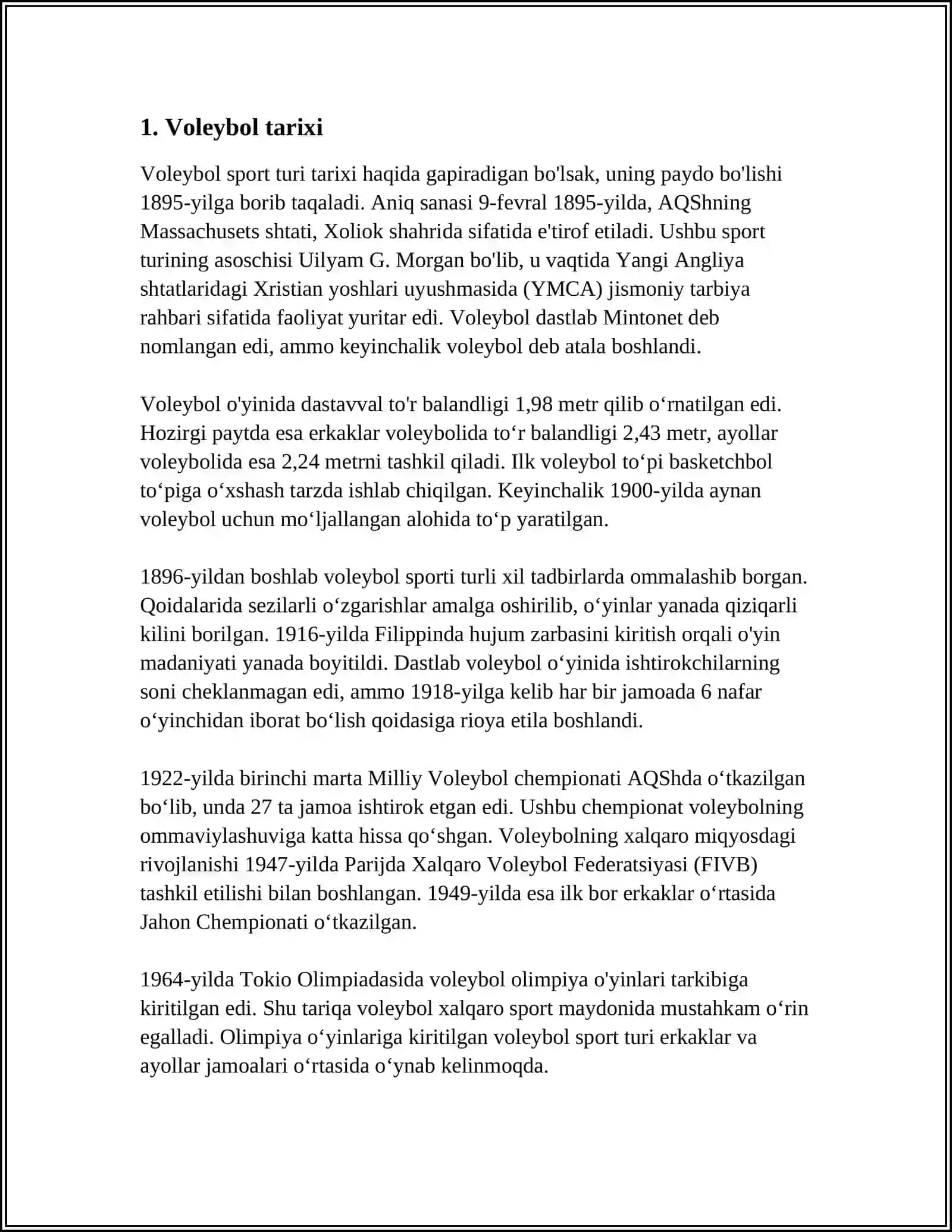 Voleybol Tarixi 3