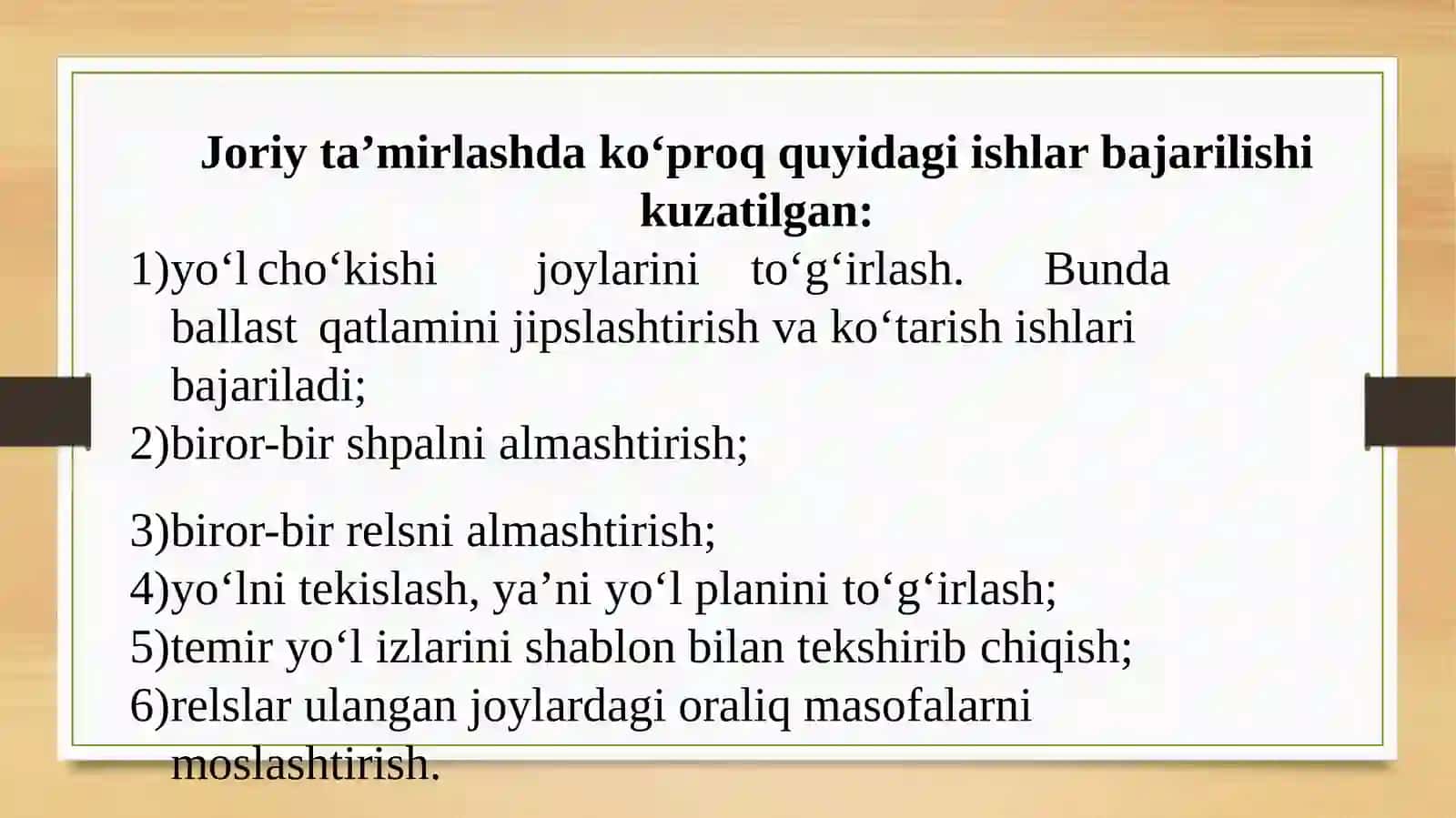 Tеmiryo‘llаrni ta’mirlаsh 3