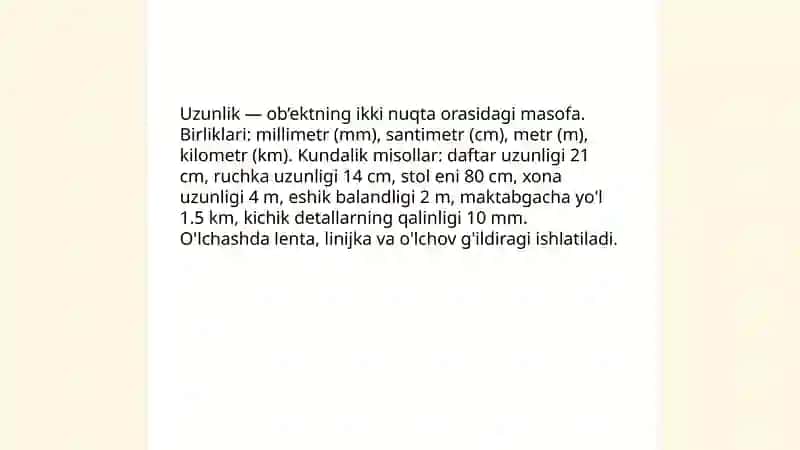 Boshlangich sinflarda organiladigan asosiy miqdorlar 3