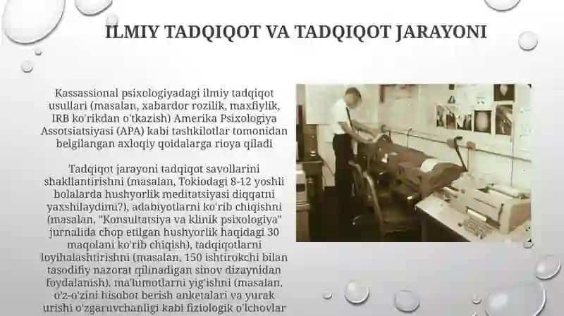 Kasbiy psixologiyaning ilmiy tadqiqod metodlari 3