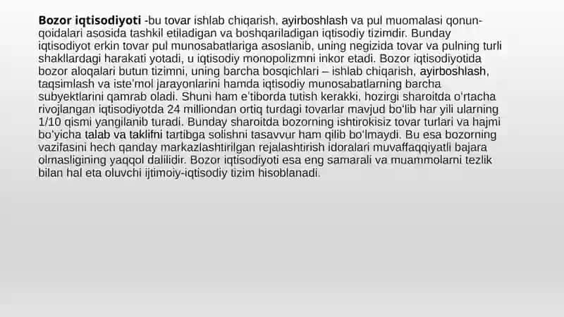 Bozor va uning o`izga xos tomonlari 3