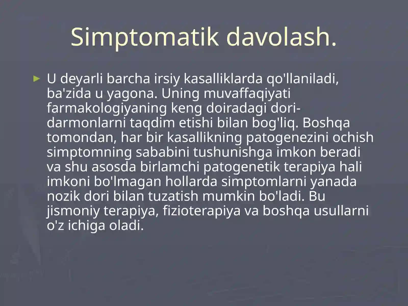 Irsiy kasalliklarni davolash tamoyillari 3