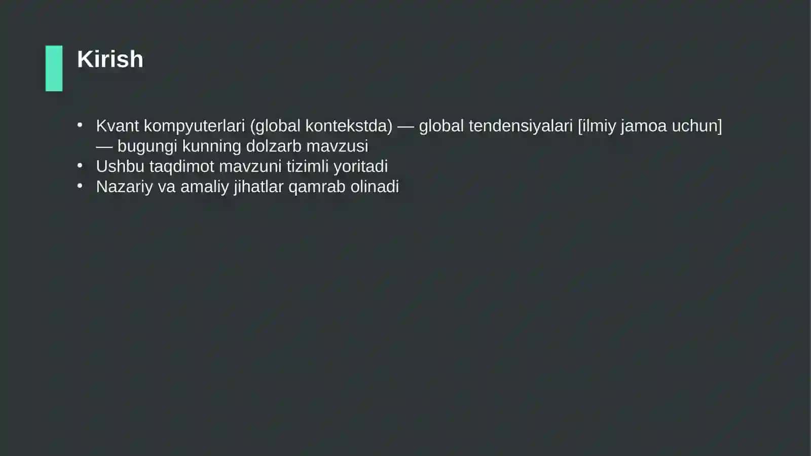 Kvant kompyuterlari (global kontekstda) — global tendensiyalari [ilmiy jamoa uchun] 3