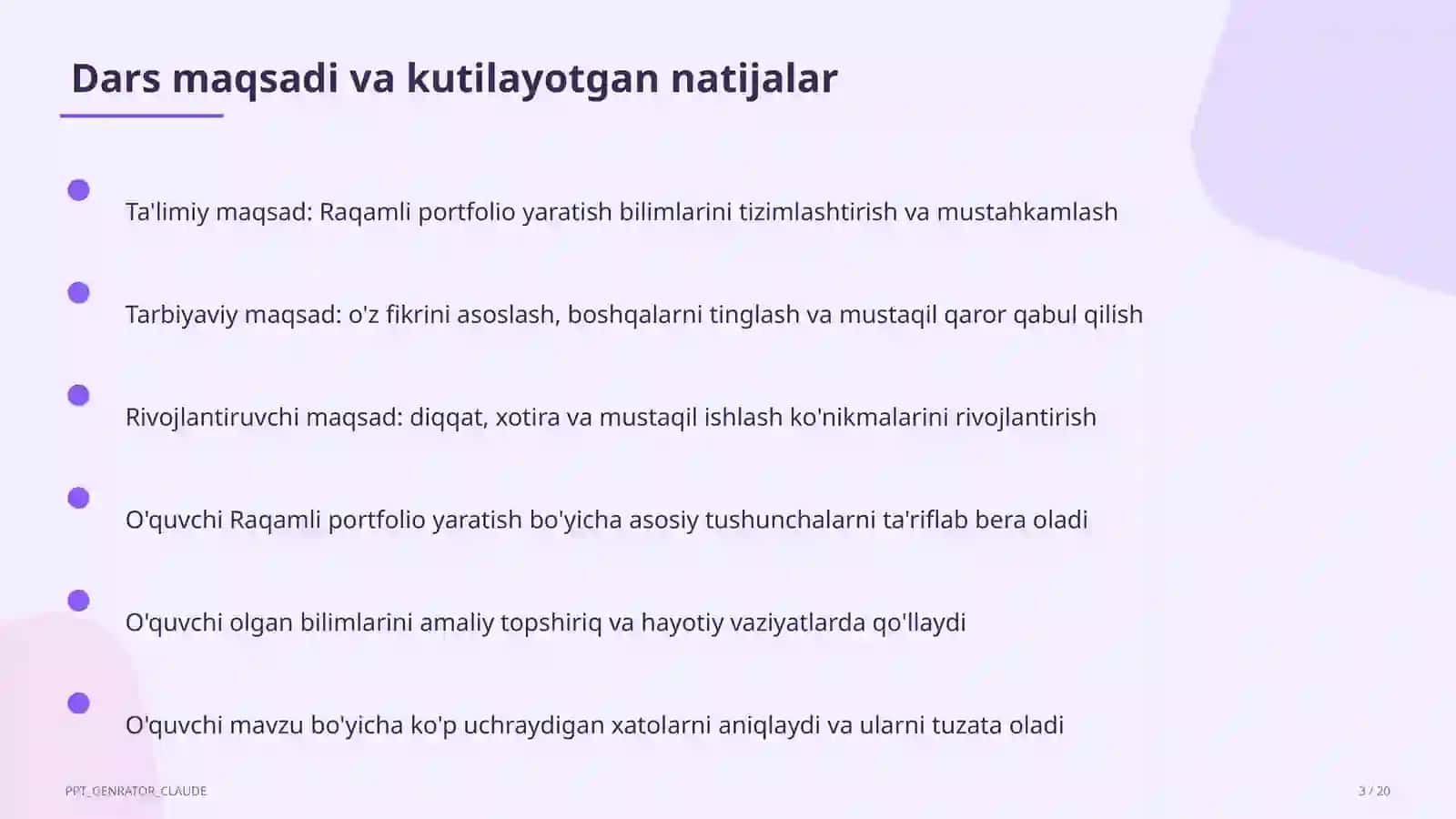 Raqamli portfolio yaratish 3