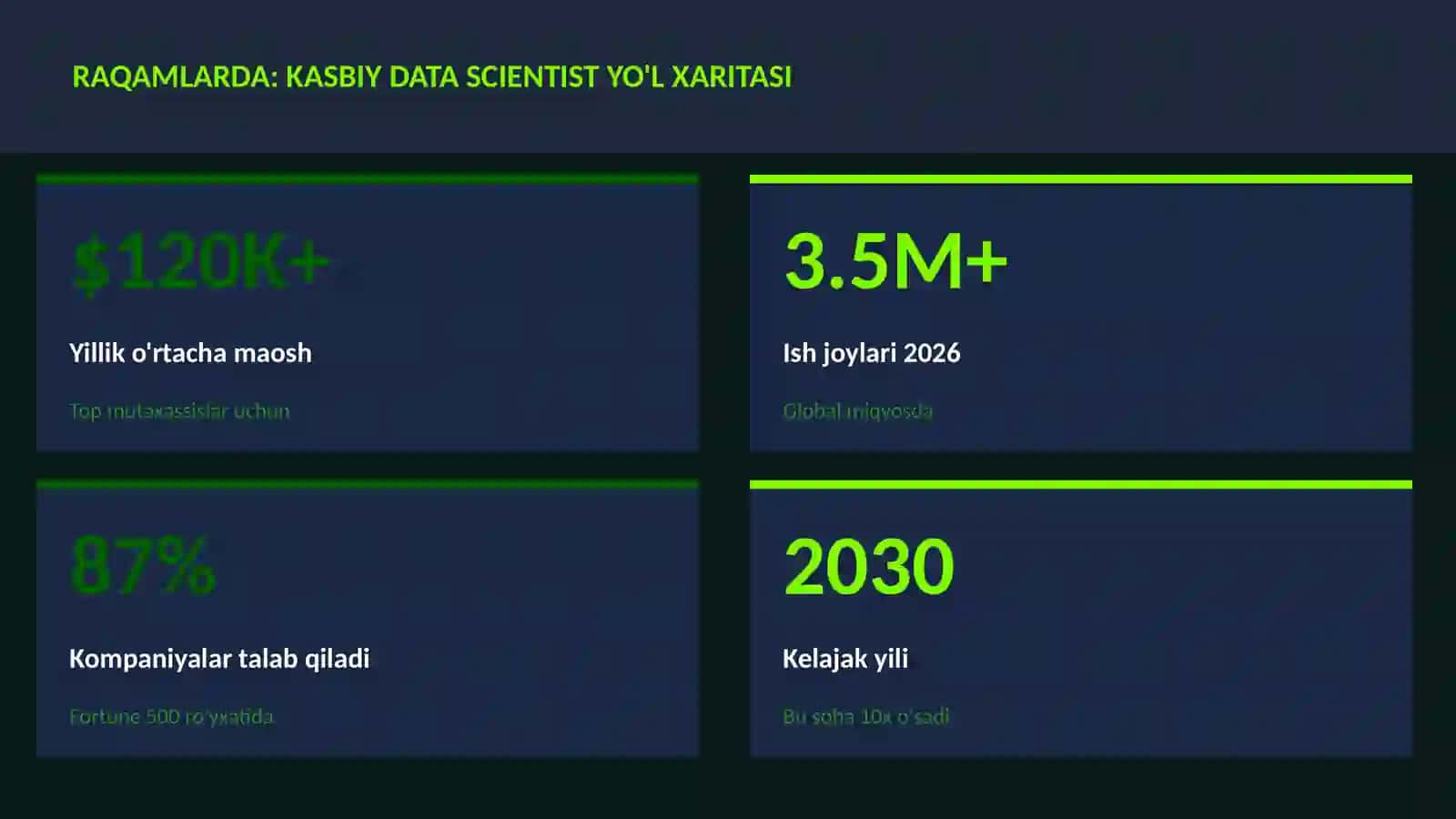 Kasbiy data scientist yo'l xaritasi 3