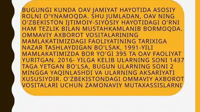 OAV faoliyati 3
