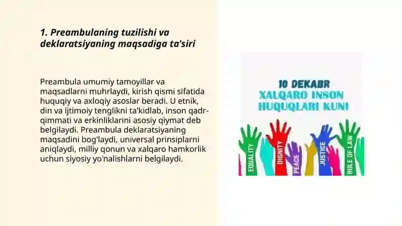 Inson huquqlari umumjahon deklaratsiyasining tuzilishi 3