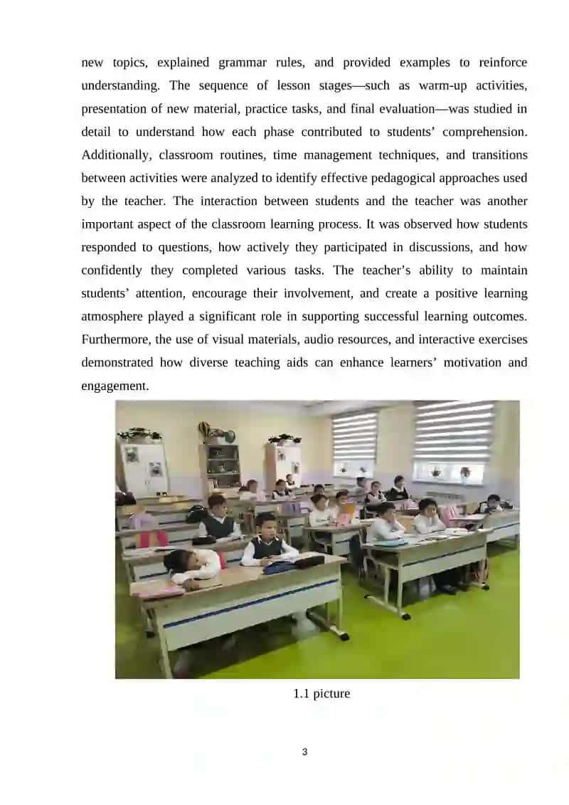 Teaching Internship Report at School No. 299 3